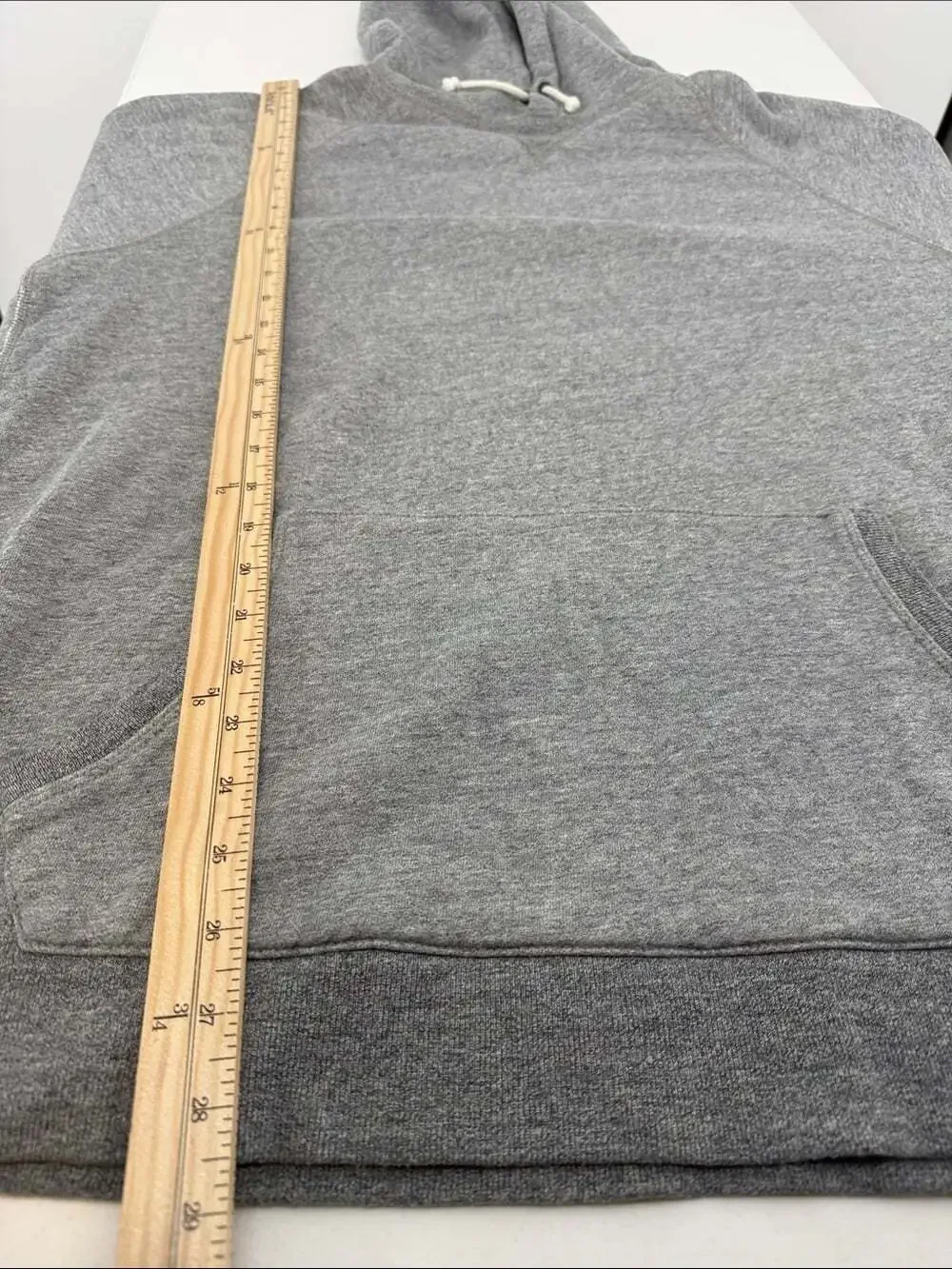 J. Crew Vintage Fleece Hoodie in Light Gray Size XL